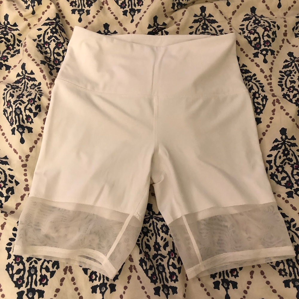 NWOT White Mesh Bike Shorts